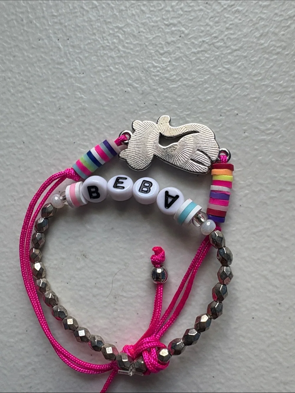 Claire's Pink and Green Kids Bracelet & Charm Set